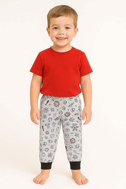 EIO Cotton Pajama Pants with All Over Print for Boys - Image 2