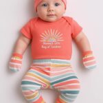 EIO New Born Baby Multi-Color Cotton Sleep Suit Romper Body Jumpsuti Body Suit for Boys - Orange