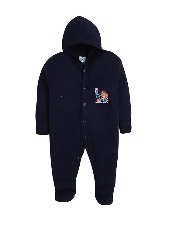 EIO 100% Cotton Hooded Baby Rompers Combo Pack 2 - Image 4