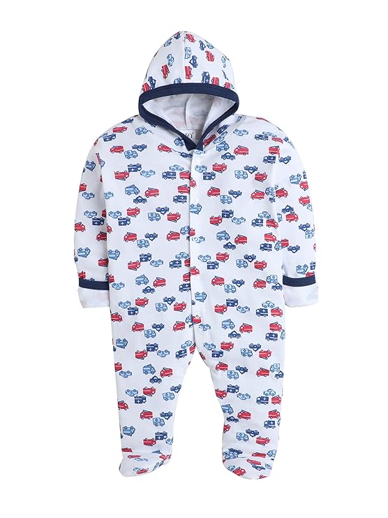 EIO 100% Cotton Hooded Baby Rompers Combo Pack 2 - Image 2