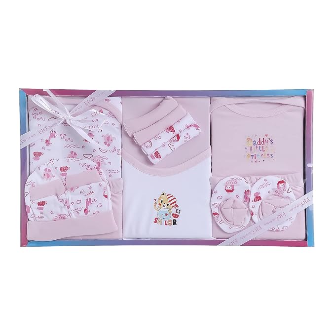 EIO Complete Newborn Baby Gift Set – Soft Cotton Baby Clothing Kit -13 Pieces - Image 5