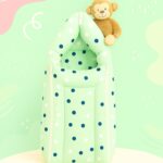 3 in 1 Baby Bed Cum Bedding Set/Baby Carrier/Sleeping Bag Pack of 1 - Green Dot
