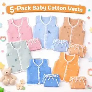 EIO New Born Baby Cotton Jhabla with Diaper Langot-Nappies