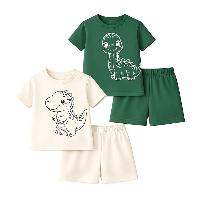 EIO Baby Boys Printed Half Sleeve T-Shirt & Shorts Set – Kids Clothing Combo - Image 3
