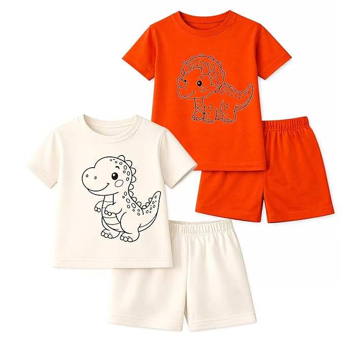 EIO Baby Boys Printed Half Sleeve T-Shirt & Shorts Set – Kids Clothing Combo - Image 4