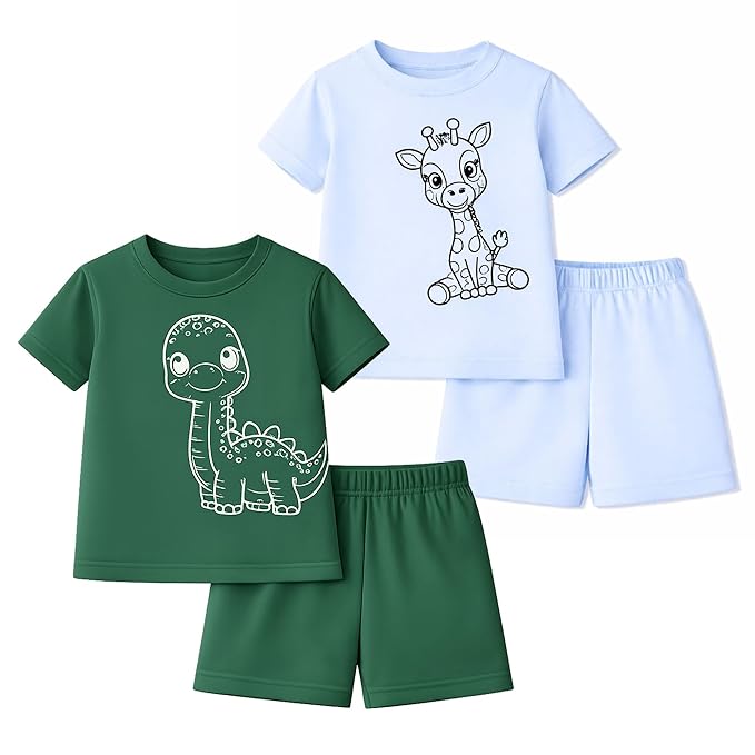 EIO Baby Boys Printed Half Sleeve T-Shirt & Shorts Set – Kids Clothing Combo - Image 5