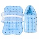 Baby Bed Cum Bedding Set/Baby Carrier/Sleeping Net Bag Pack of 2 Combo - Blue DOT