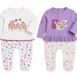 EIO® Premium Cotton Baby Rompers & Sleepsuits (Pack of 2) - White Purple
