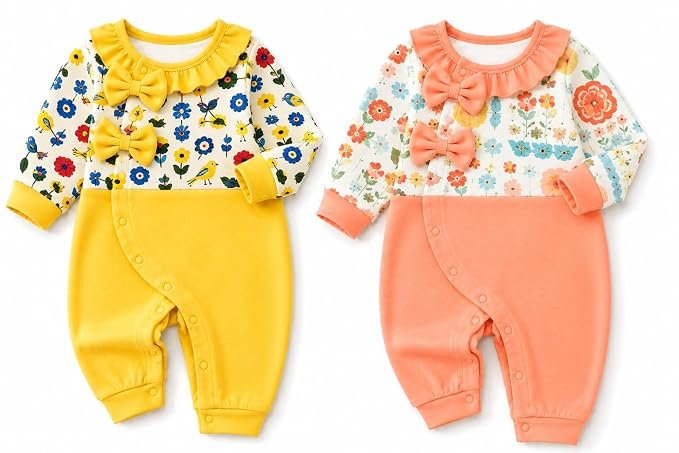 EIO® Premium Cotton Baby Rompers & Sleepsuits (Pack of 2) - Image 2