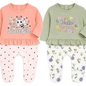 EIO® Premium Cotton Baby Rompers & Sleepsuits (Pack of 2)