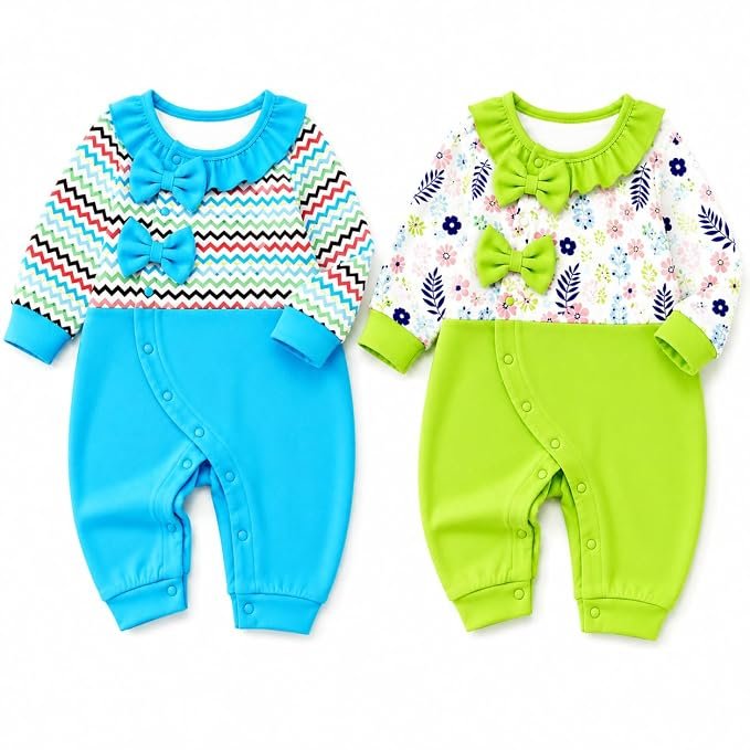 EIO® Premium Cotton Baby Rompers & Sleepsuits (Pack of 2) - Image 5