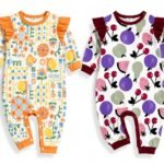 EIO® Premium Cotton Baby Rompers & Sleepsuits (Pack of 2) - Orange Maroon