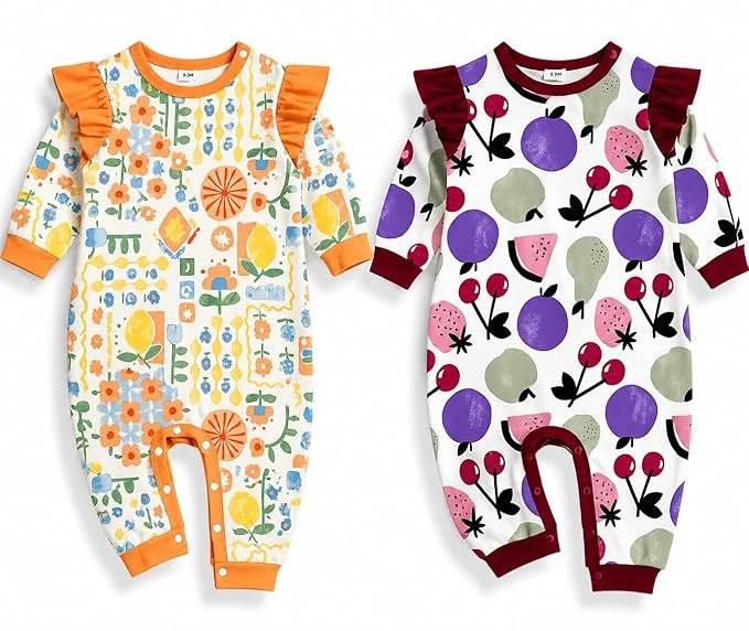 EIO® Premium Cotton Baby Rompers & Sleepsuits (Pack of 2) - Image 3
